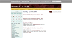 Desktop Screenshot of calendar.loyno.edu